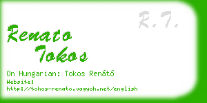 renato tokos business card