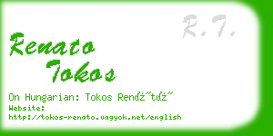 renato tokos business card